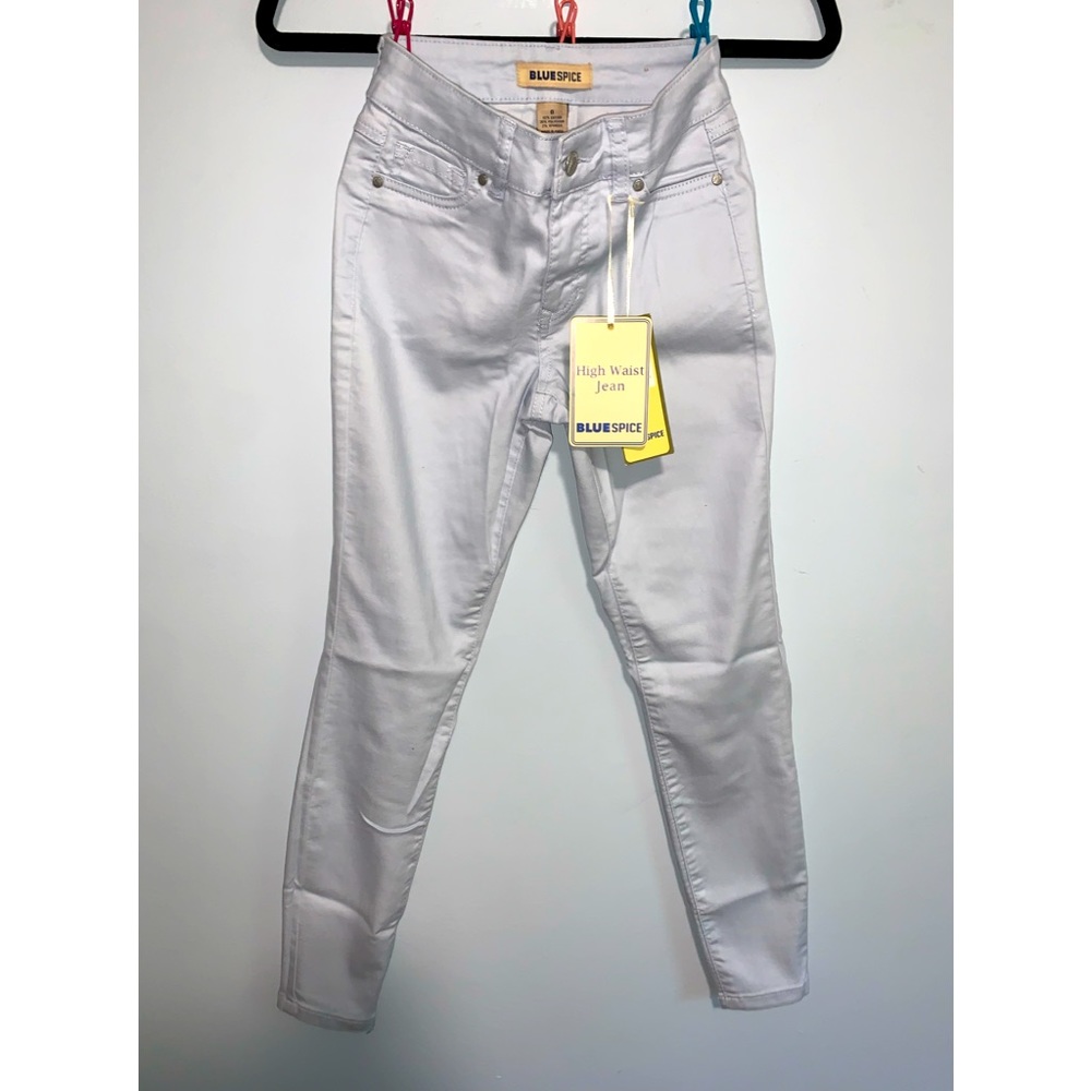 Pale blue jeans